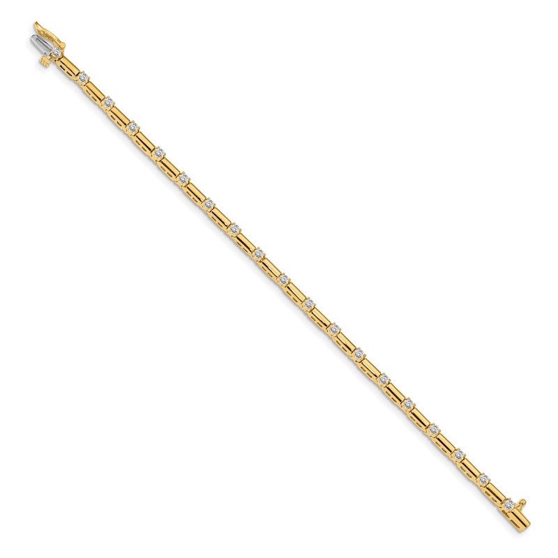 Quality Gold 14k Yellow Gold A Diamond Tennis Bracelet