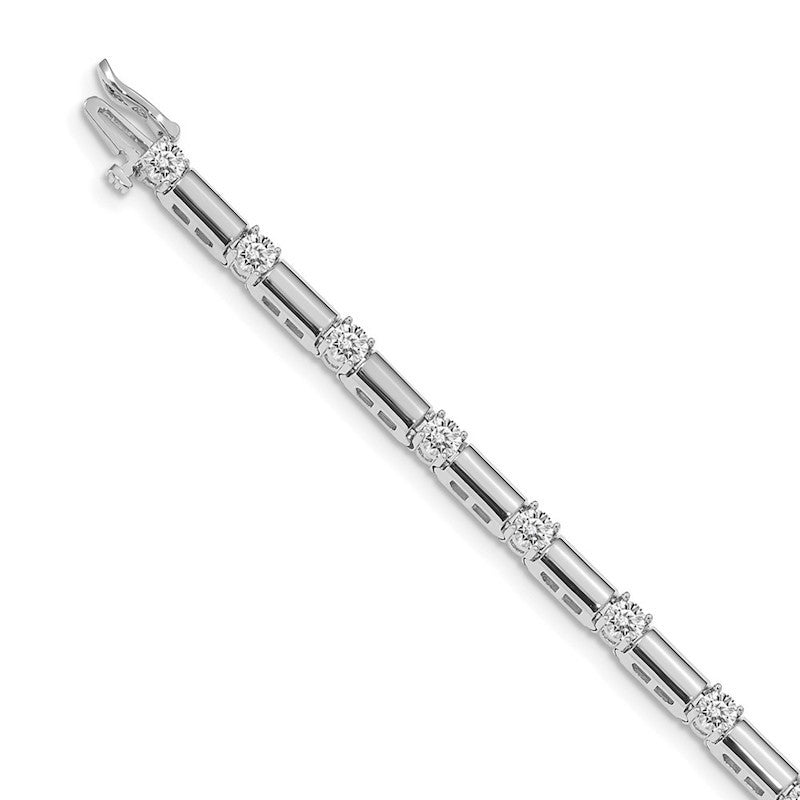 Quality Gold 14k White Gold AAA Diamond Tennis Bracelet