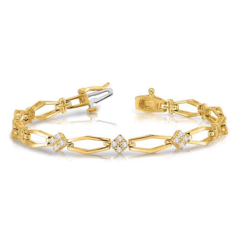 Quality Gold 14k Yellow Gold VS Diamond Tennis Bracelet