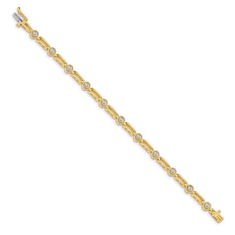 Quality Gold 14k Yellow Gold A Diamond Tennis Bracelet