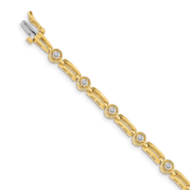 Quality Gold 14k Yellow Gold A Diamond Tennis Bracelet