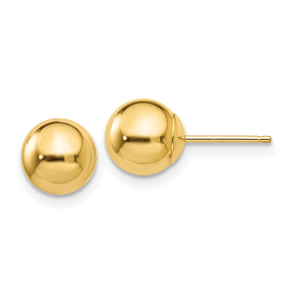 Quality Gold 14k Polished 7mm Ball Post Earrings