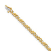 Quality Gold 14k Yellow Gold AAA Diamond Tennis Bracelet