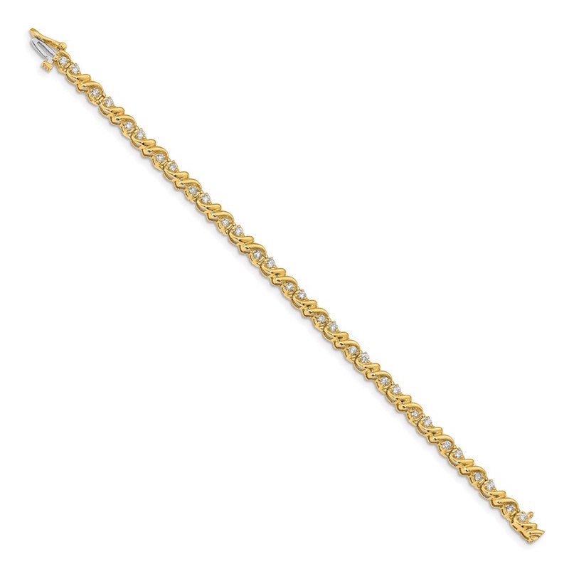 Quality Gold 14k Yellow Gold AA Diamond Tennis Bracelet