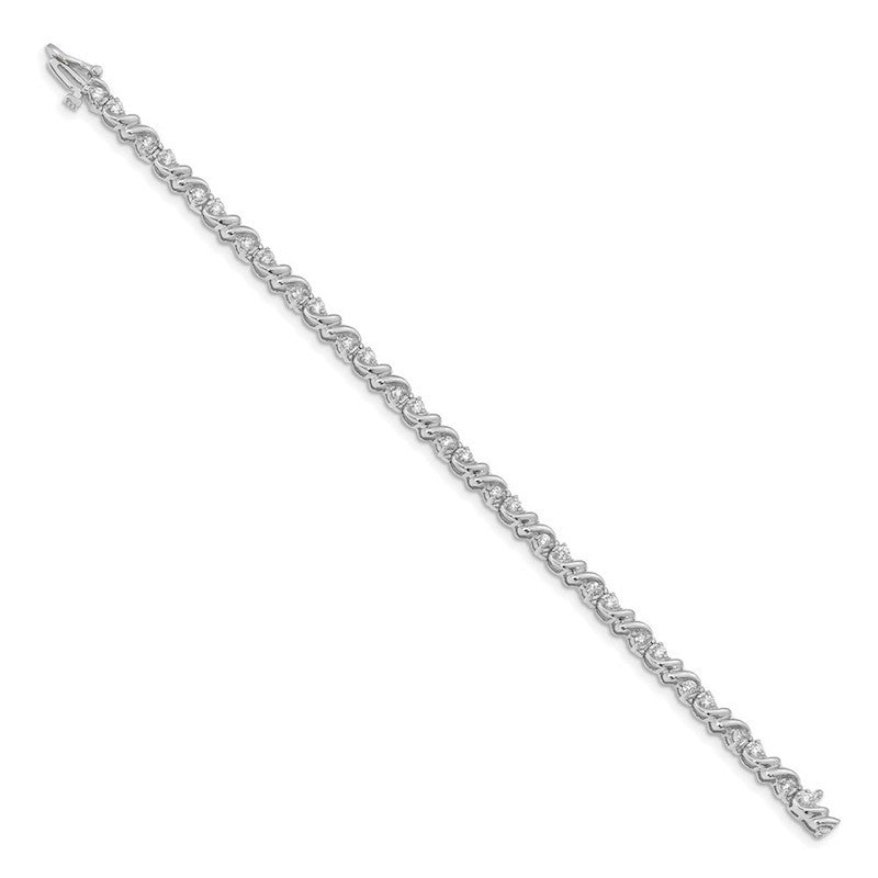 Quality Gold 14k White Gold AAA Diamond Tennis Bracelet