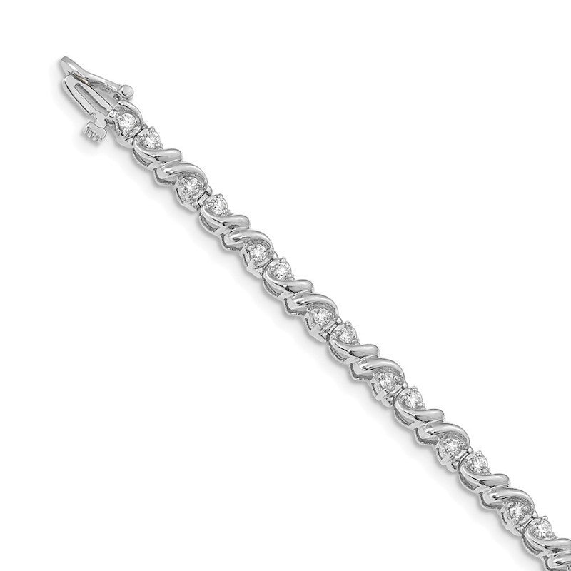 Quality Gold 14k White Gold AAA Diamond Tennis Bracelet