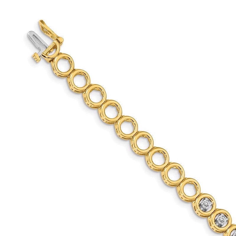 Quality Gold 14k Yellow Gold Add-a-Diamond Tennis Bracelet