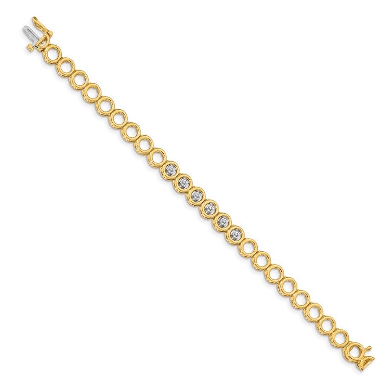 Quality Gold 14k Yellow Gold Add-a-Diamond Tennis Bracelet