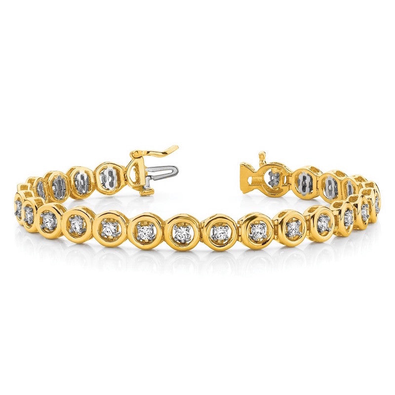 Quality Gold 14k Yellow Gold Add-a-Diamond Tennis Bracelet