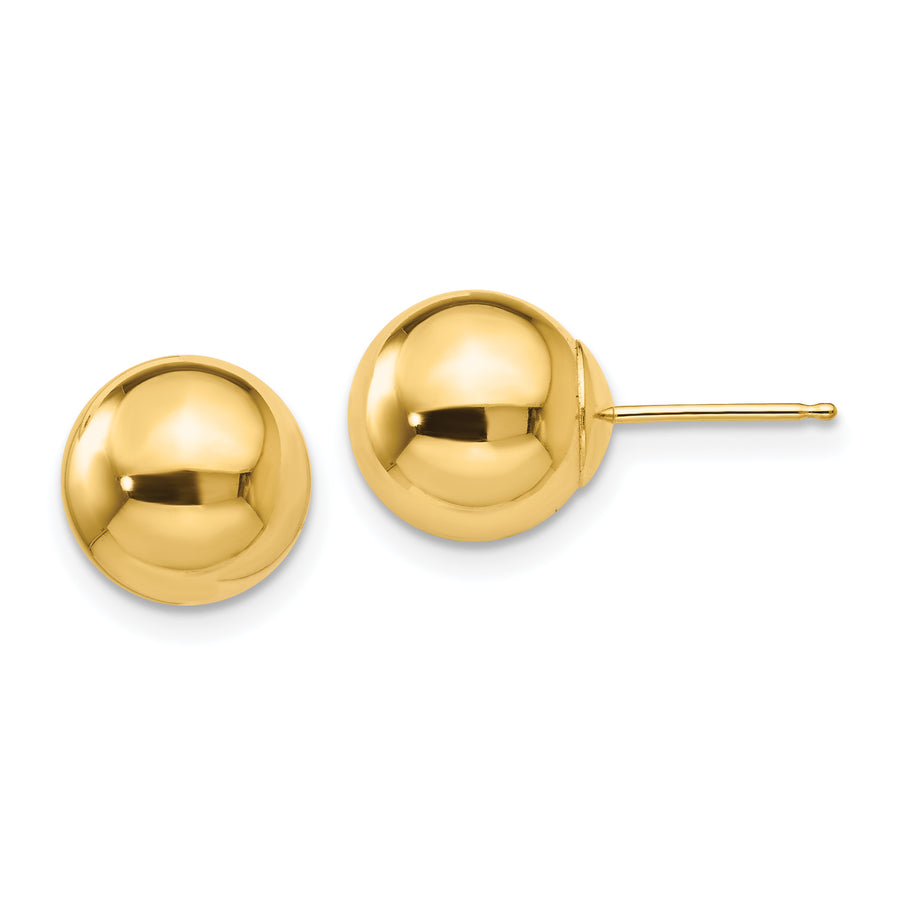 Quality Gold 14k Polished 9mm Ball Post Earrings