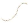 Quality Gold 14k White Round Freshwater Cultured Pearl Bracelet
