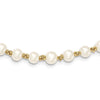 Quality Gold 14k White Round Freshwater Cultured Pearl Bracelet