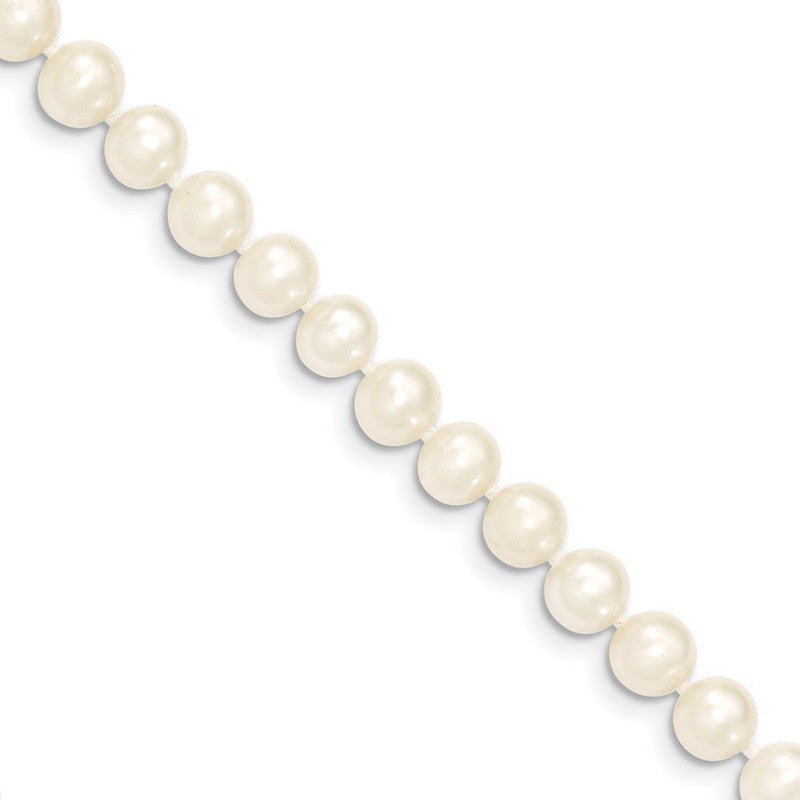 Quality Gold 14k White Near Round Freshwater Cultured Pearl Bracelet