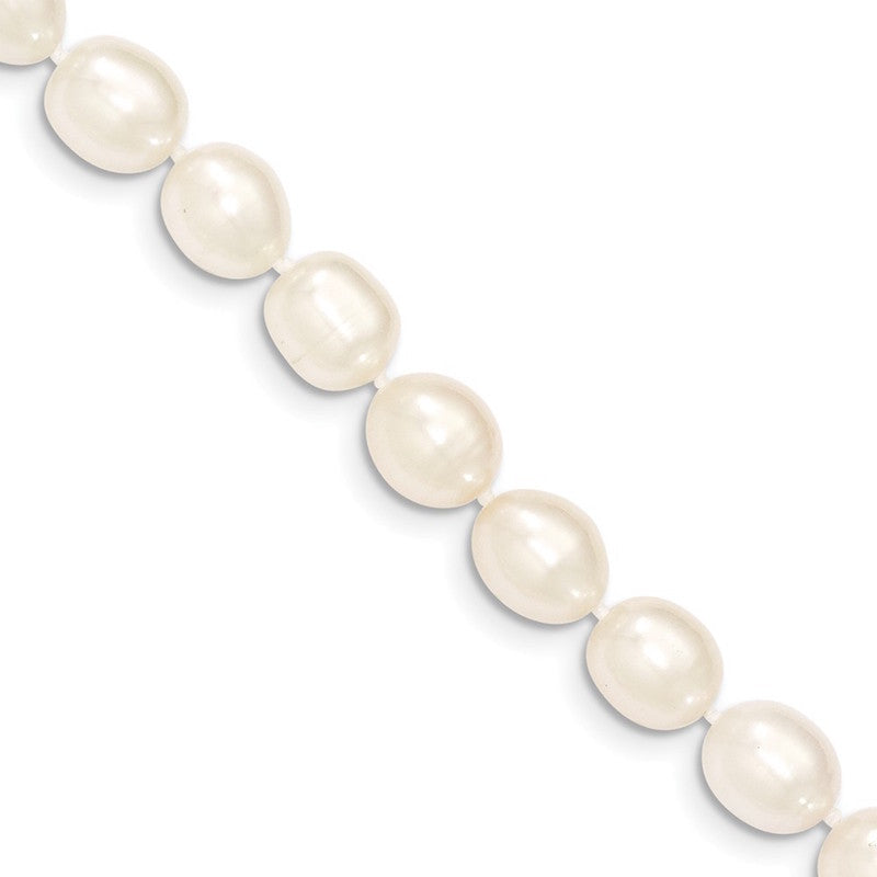 Quality Gold 14k White Rice Freshwater Cultured Pearl Bracelet