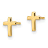 Quality Gold 14k Polished Cross Post Earrings