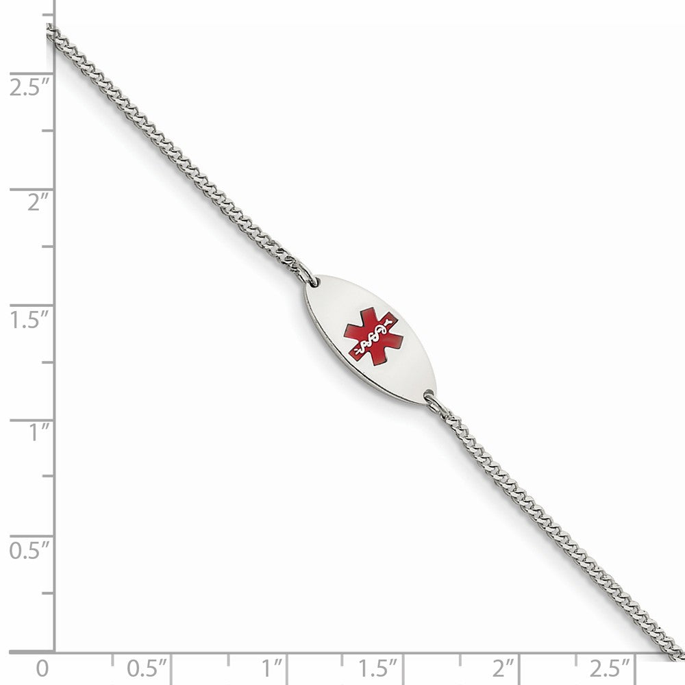 Quality Gold Sterling Silver Enameled Medical Jewelry Bracelet