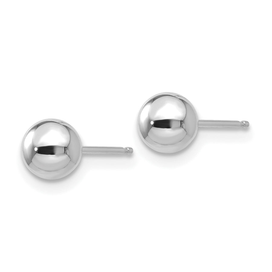 Quality Gold 14k White Gold Polished 5mm Ball Post Earrings