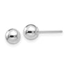 Quality Gold 14k White Gold Polished 5mm Ball Post Earrings