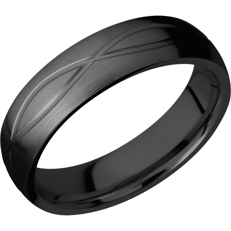 Lashbrook Black Zirconium 6mm Men's Wedding Band