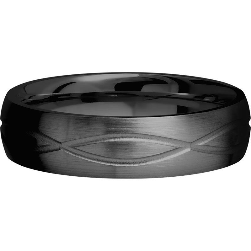 Lashbrook Black Zirconium 6mm Men's Wedding Band