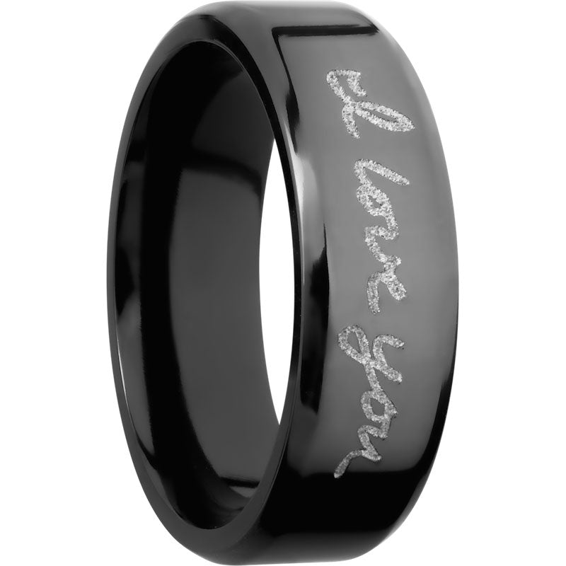 Lashbrook Black Zirconium 7mm Men's Wedding Band