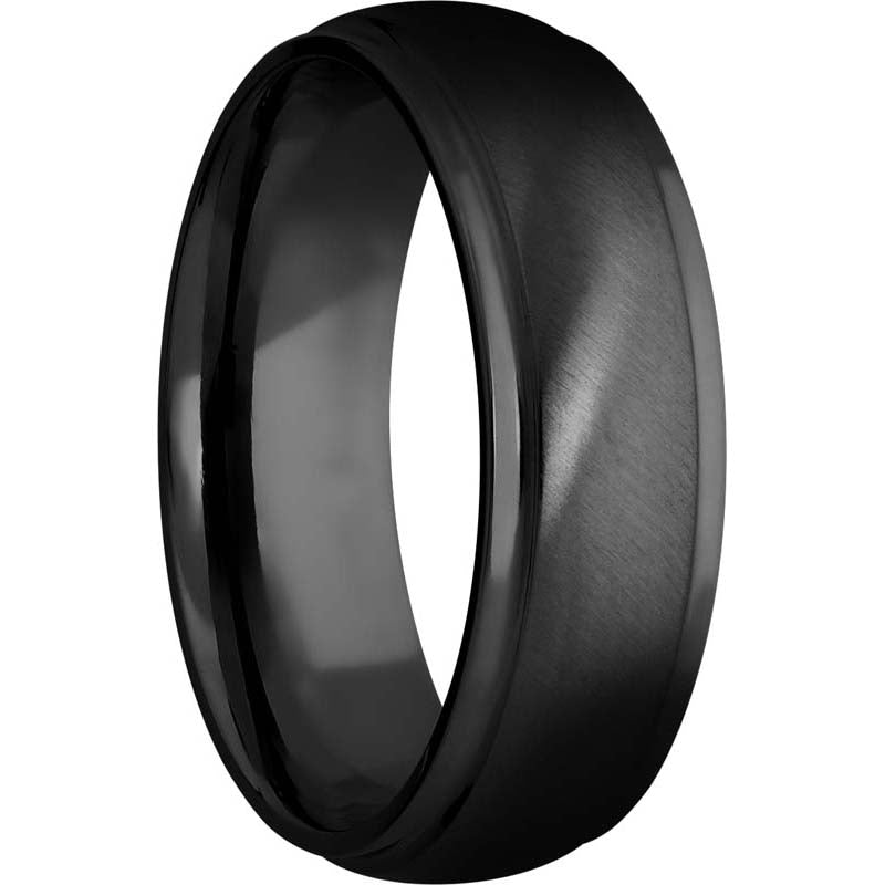 Lashbrook Black Zirconium 7mm Men's Wedding Band