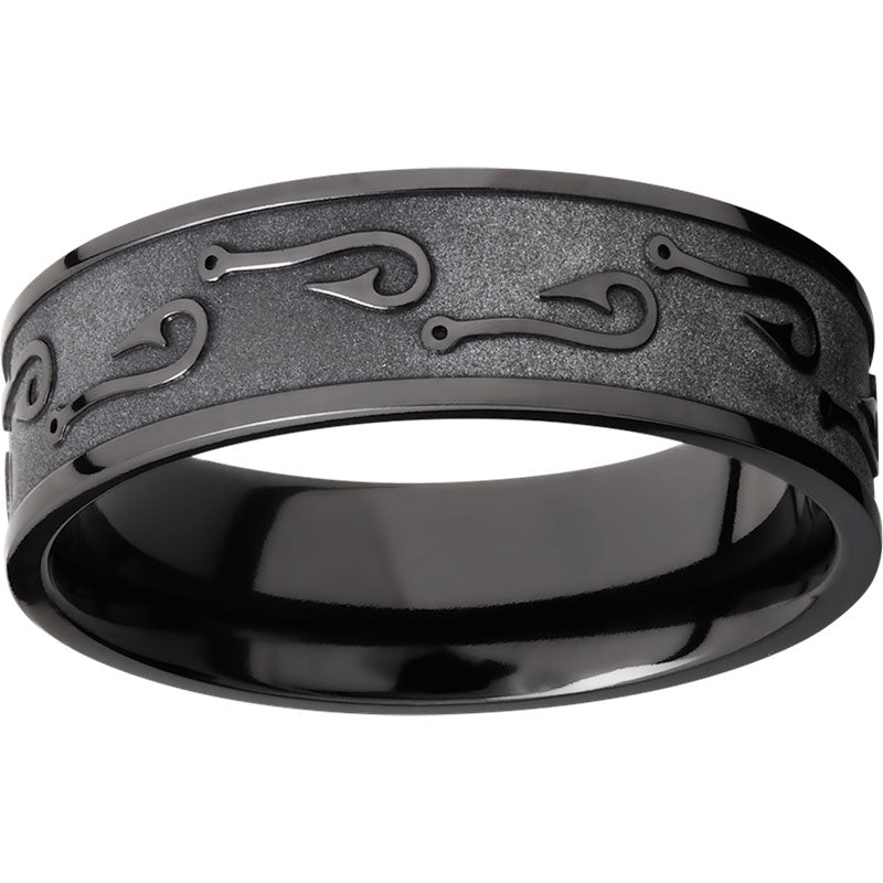 Lashbrook Black Zirconium 7mm Men's Wedding Band