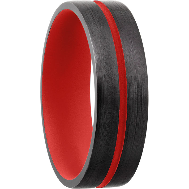 Lashbrook Black Zirconium 6mm Men's Wedding Band