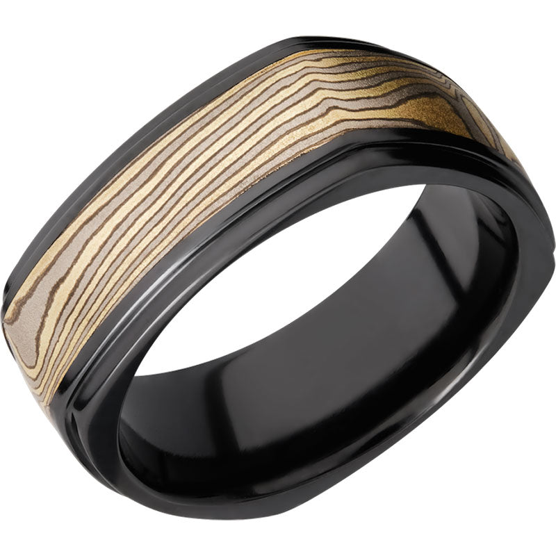 Lashbrook Black Zirconium 8.5mm Men's Wedding Band