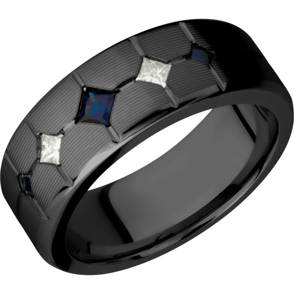 Lashbrook Black Zirconium 8mm Men's Wedding Band