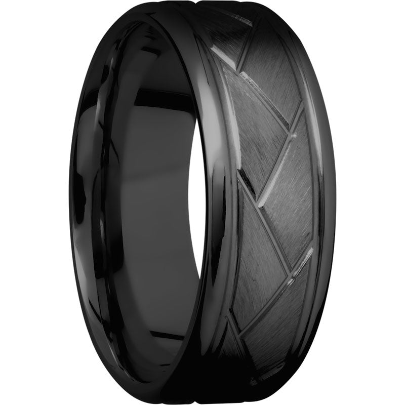 Lashbrook Black Zirconium 8mm Men's Wedding Band