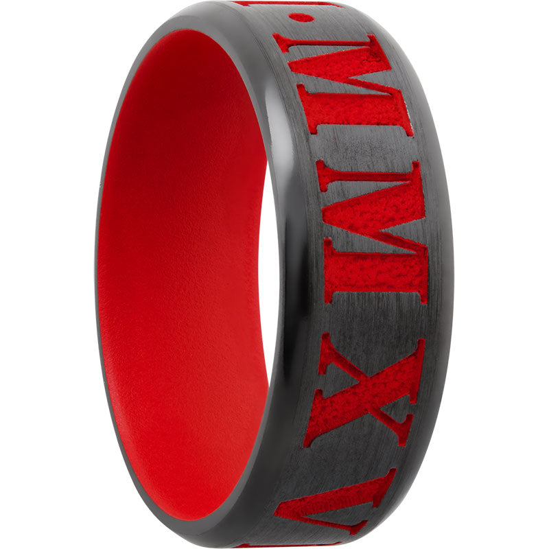 Lashbrook Black Zirconium 8mm Men's Wedding Band