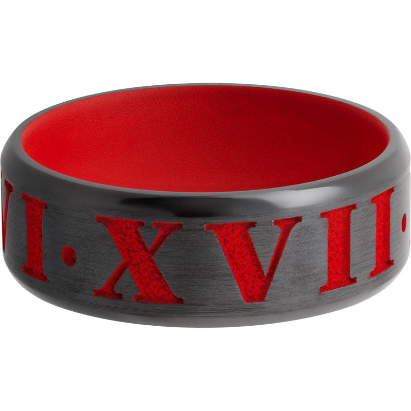 Lashbrook Black Zirconium 8mm Men's Wedding Band