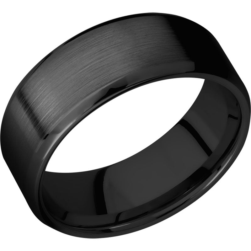 Lashbrook Black Zirconium 8mm Men's Wedding Band