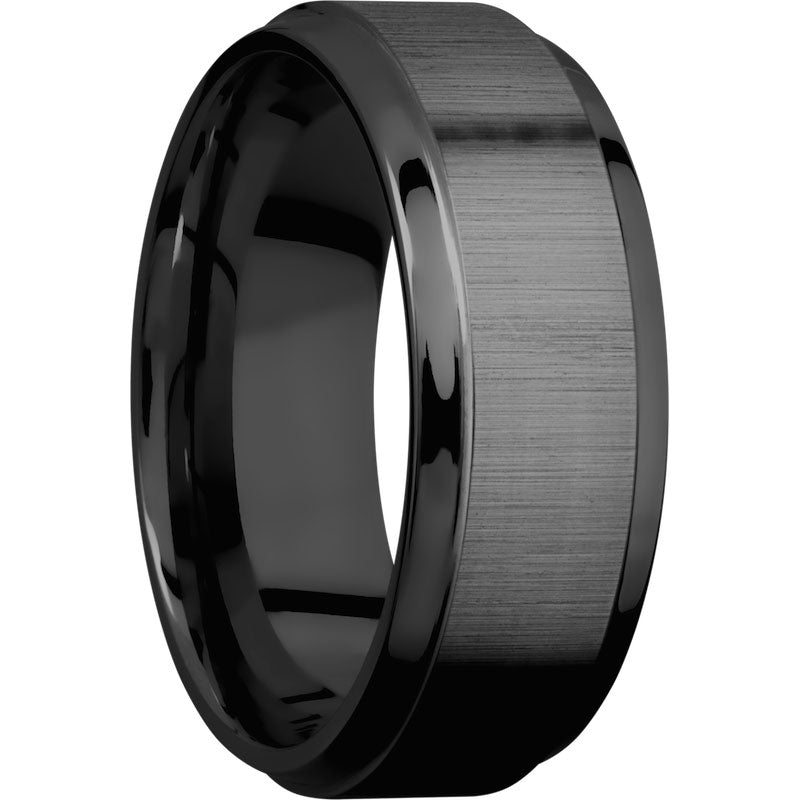 Lashbrook Black Zirconium 8mm Men's Wedding Band