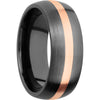 Lashbrook Black & Rose Zirconium 8mm Men's Wedding Band