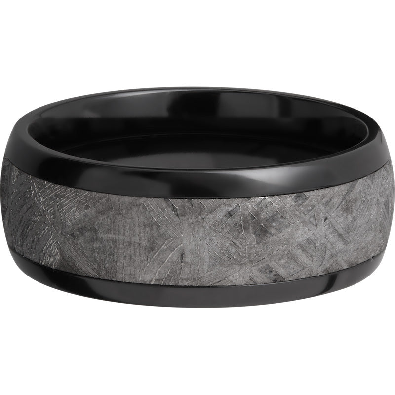 Lashbrook Black Zirconium Meteorite 8mm Men's Wedding Band