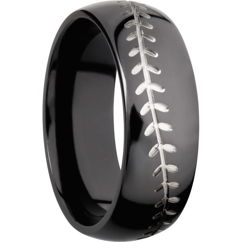 Lashbrook Black Zirconium 8mm Men's Wedding Band