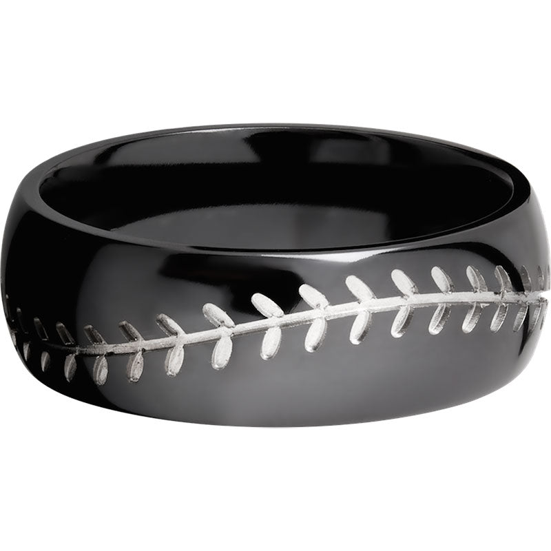 Lashbrook Black Zirconium 8mm Men's Wedding Band