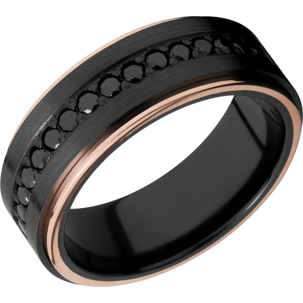 Lashbrook Black Zirconium 8mm Men's Wedding Band