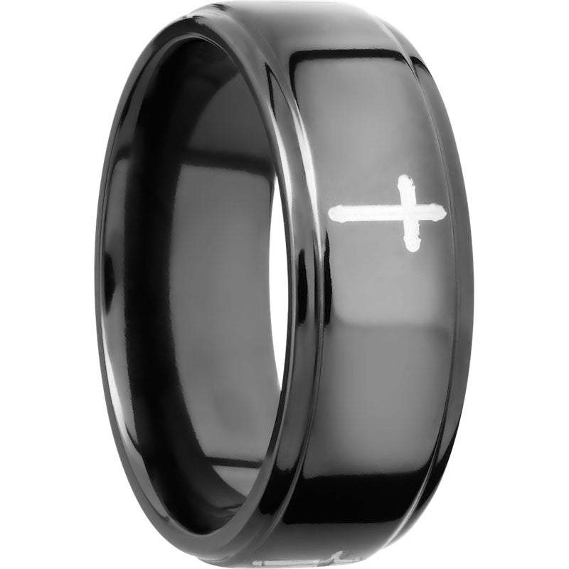 Lashbrook Black Zirconium 8mm Men's Wedding Band