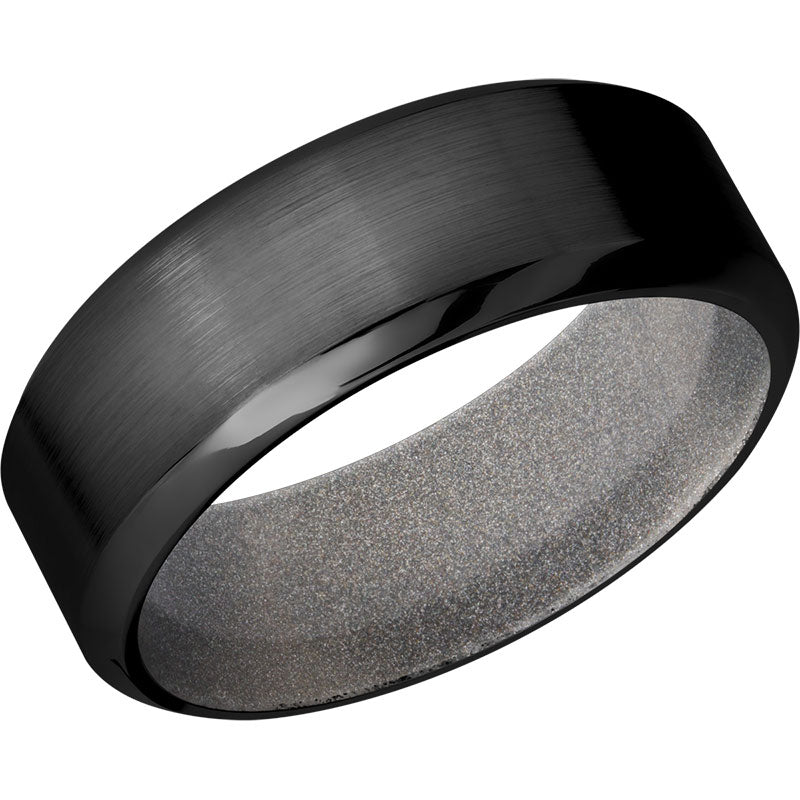 Lashbrook Black Zirconium 8mm Men's Wedding Band