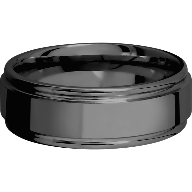 Lashbrook Black Zirconium 8mm Men's Wedding Band