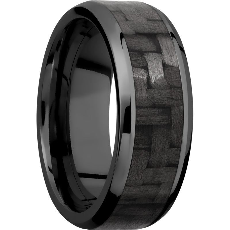 Lashbrook Black Zirconium 8mm Men's Wedding Band