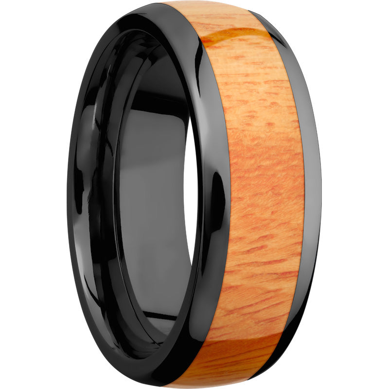 Lashbrook Black Zirconium Hardwood 8mm Men's Wedding Band