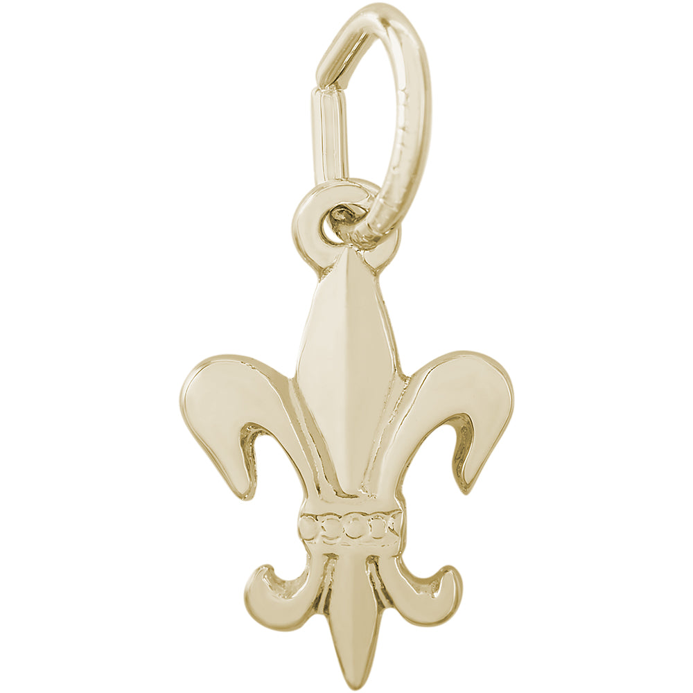 Rembrandt 14k Yellow Gold Fleur De Lis Charm