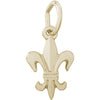 Rembrandt 14k Yellow Gold Fleur De Lis Charm