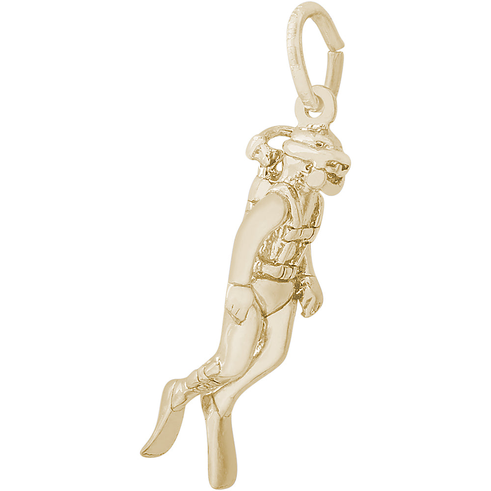 Rembrandt 14k Yellow Gold Scuba Diver Charm