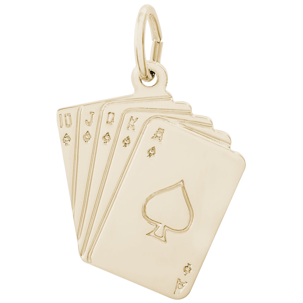 Rembrandt 14k Yellow Gold Cards Charm