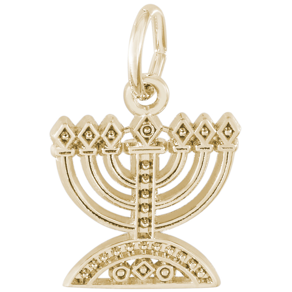 Rembrandt 14k Yellow Gold Menorah Charm